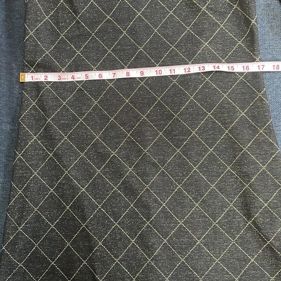 SHIFT DRESS BLACK & GOLD SHIMMER - Picture 8 of 9